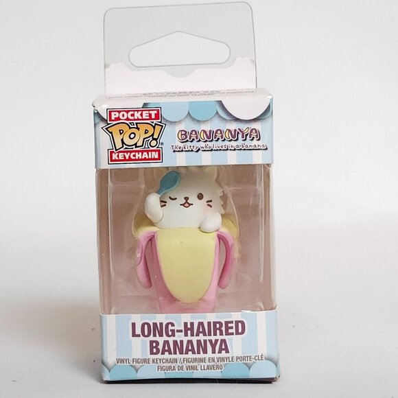 ADORABLE BANANYA Pocket Pop! Keychain BNIP Long Haired Bananya Crunchyroll Anime - Picture 1 of 4
